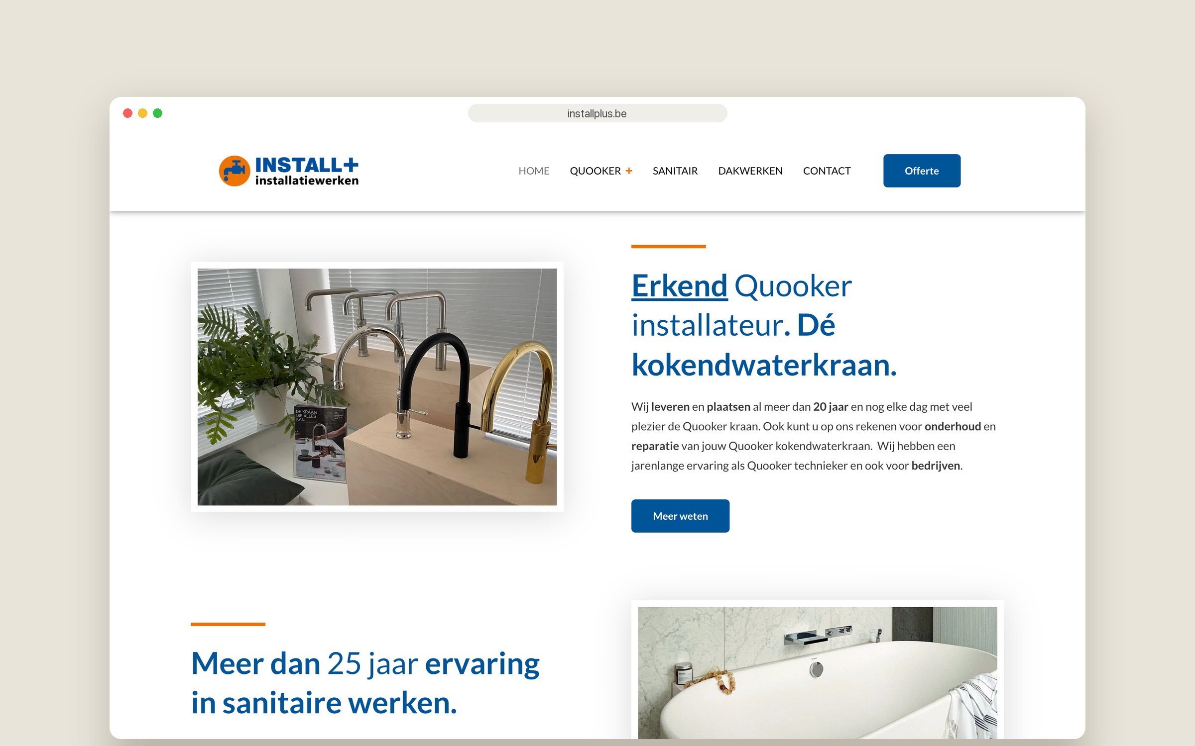 Website Installplus — erkend Quooker installateur