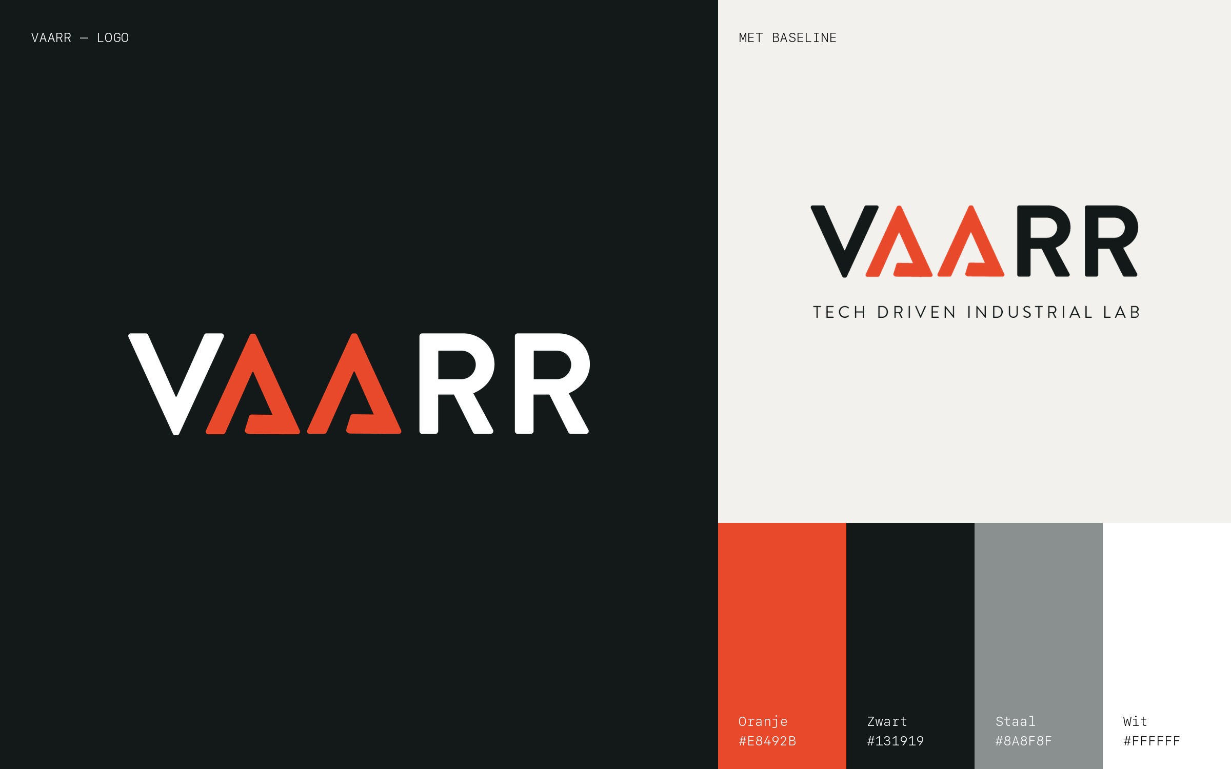 Logo VAARR — woordmerk en kleurenpalet
