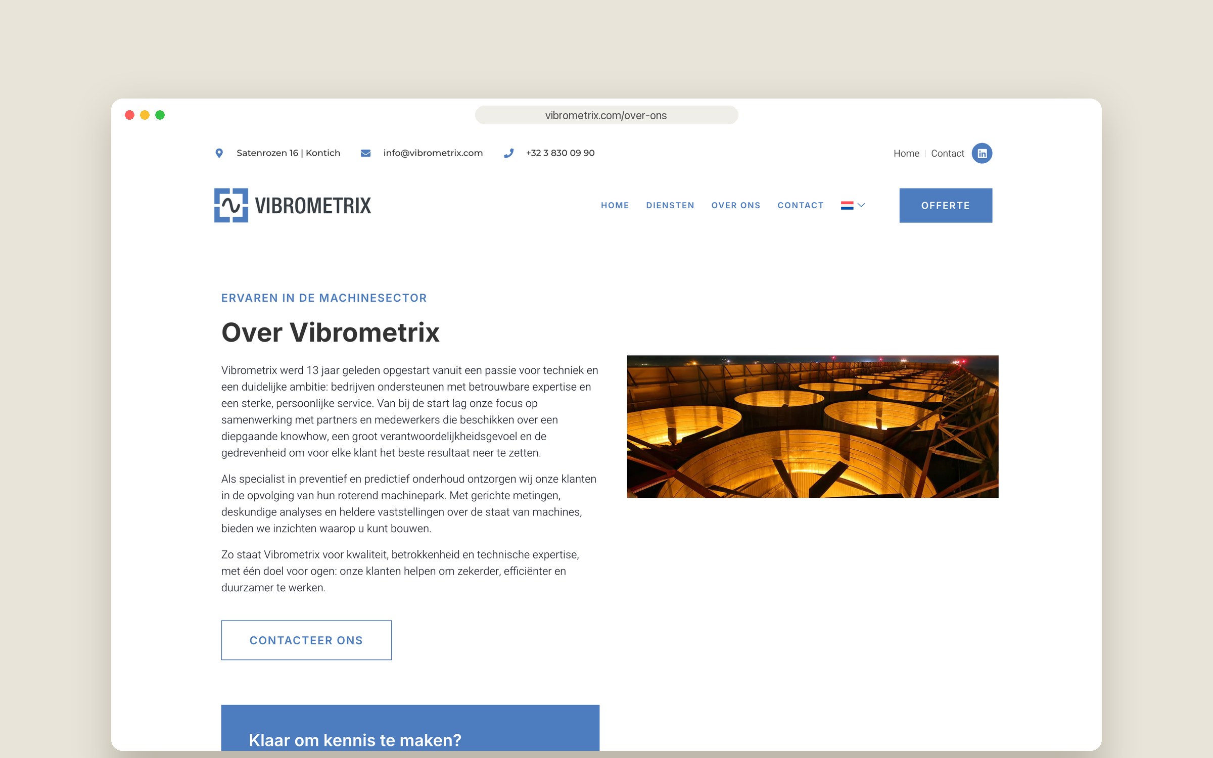 Website Vibrometrix — over Vibrometrix